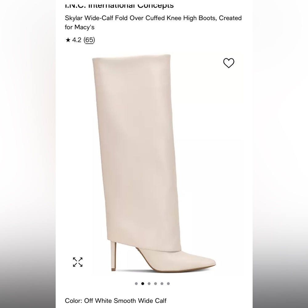 Off-white foldover boots